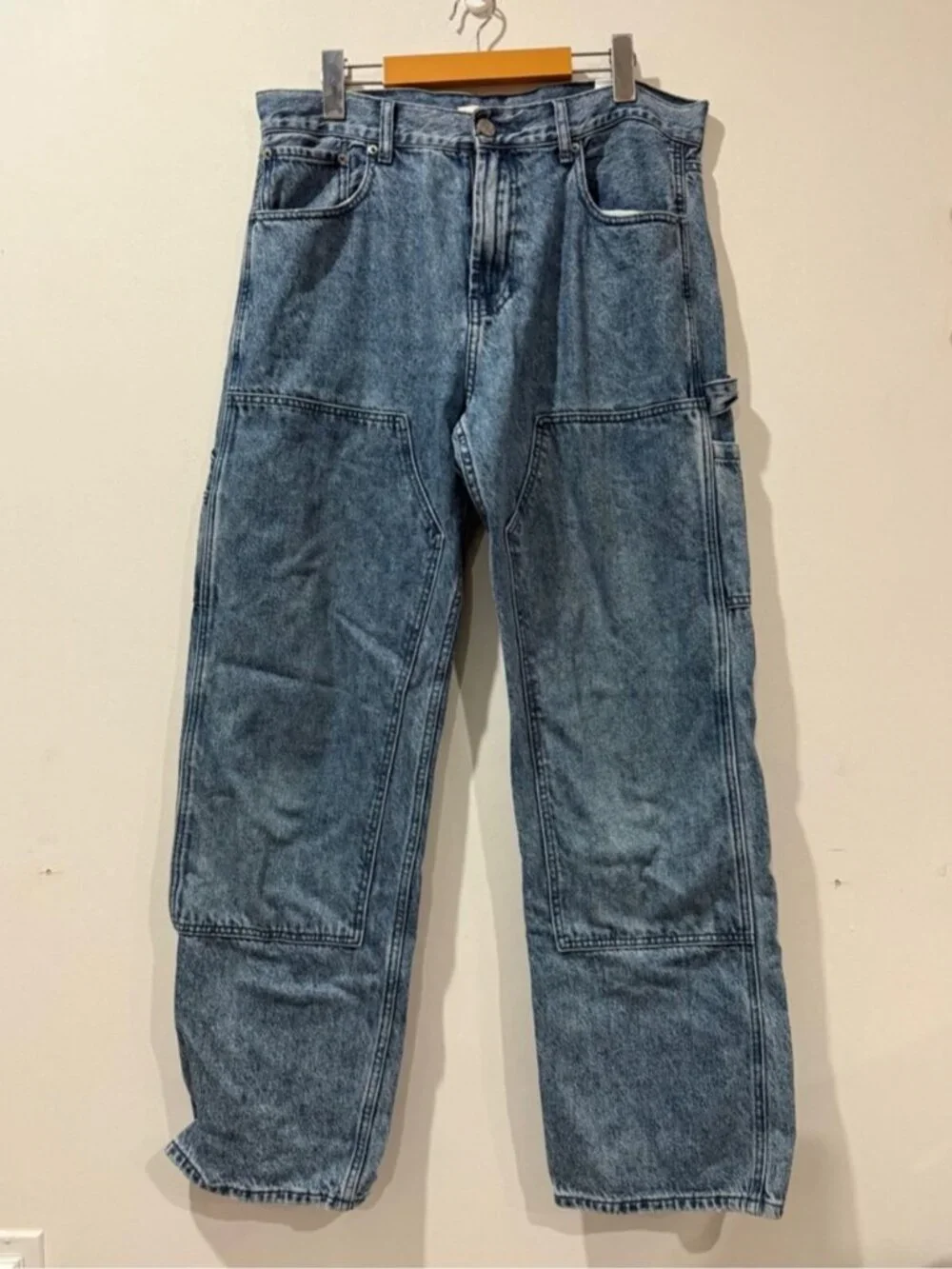 PacSun Baggy Carpenter Jeans 32x32 Medium Wash Utility Denim